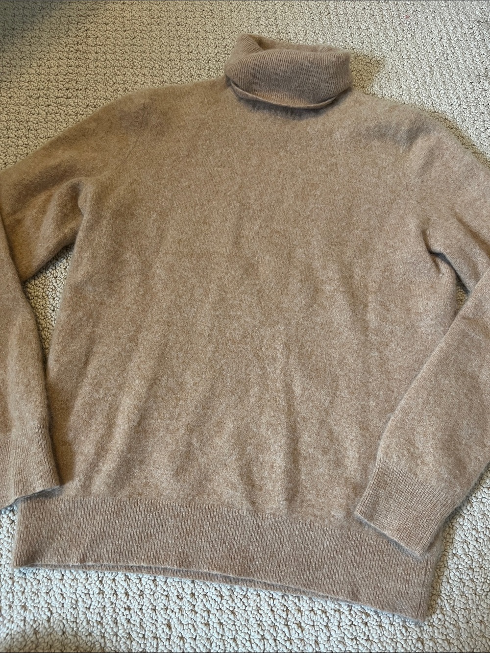 Cashmere Cozy Taupe Turtleneck Sweater - Soft Knit Cowl Neck Hudsonβs Bay Large